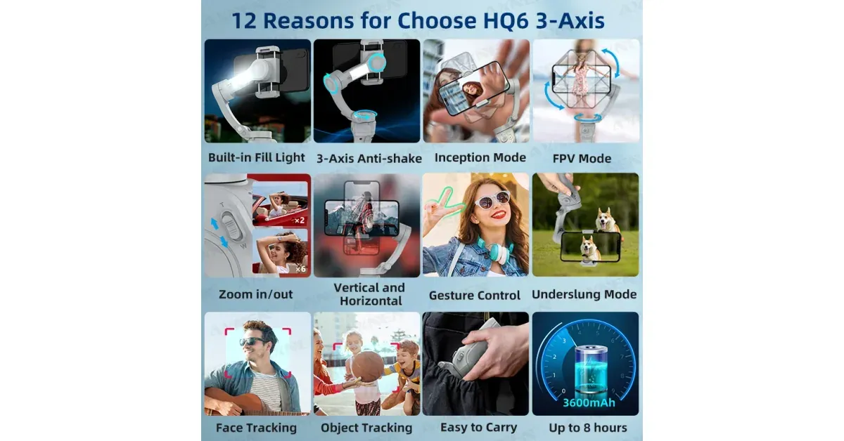 גימבל 3 צירים AXNEN HQ6