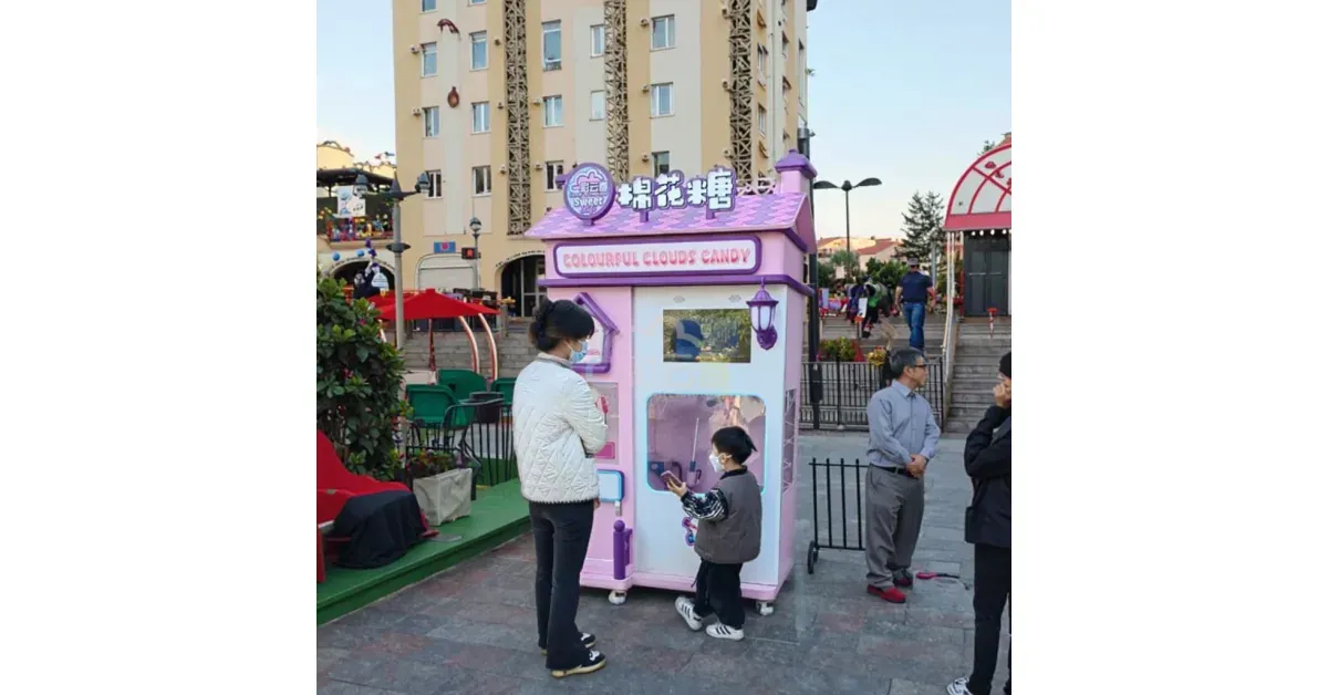 מכונת צמר גפן מתוק אוטומטית פלוס