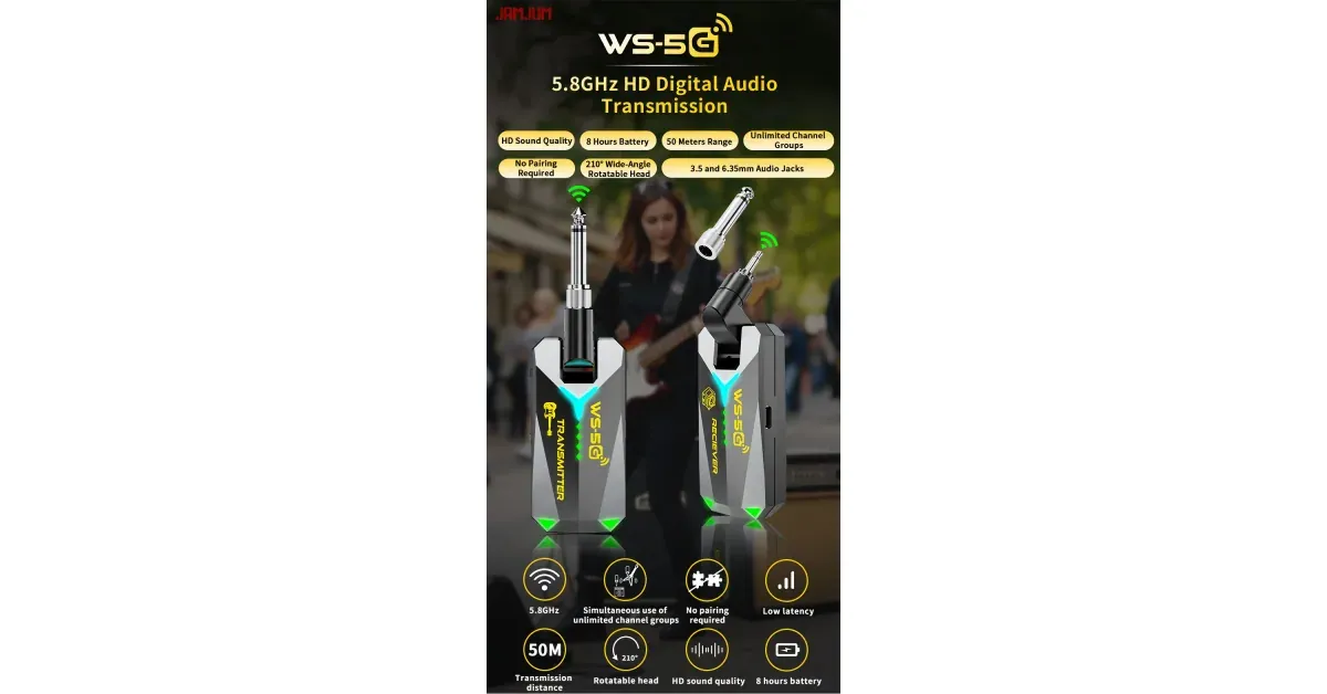 מערכת גיטרה אלחוטית WS-5G
