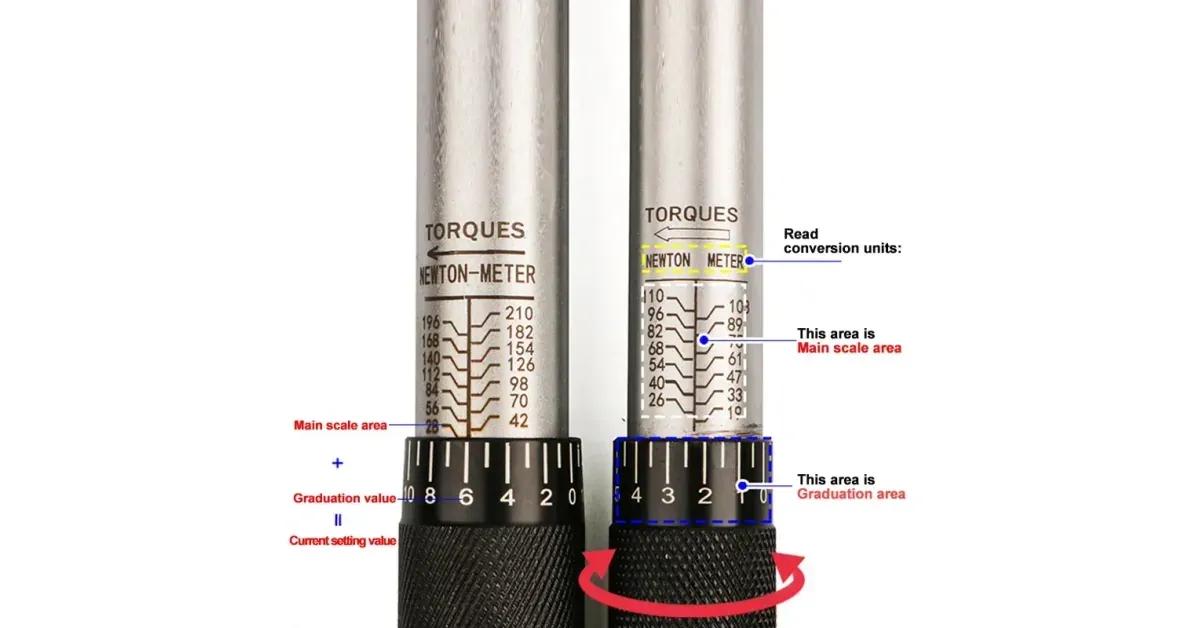 מפתח מומנט 1/2" ל-10-210 ניוטון-מטר