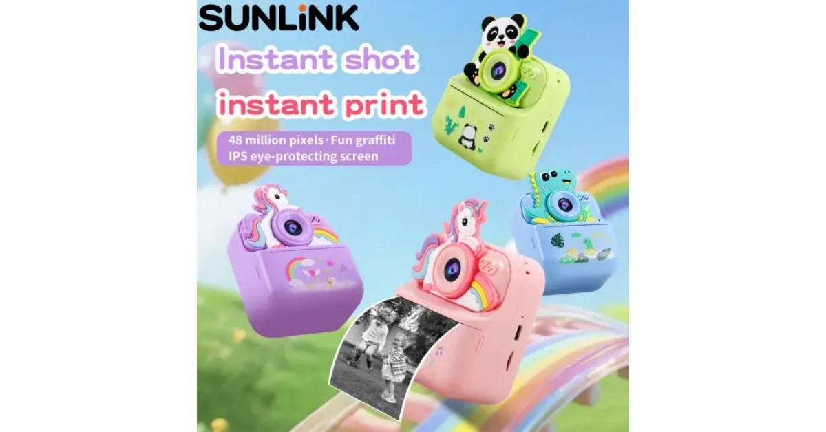 מצלמת הדפסה לילדים קשת-דינו