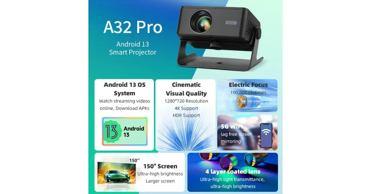 מקרן ביתי AUN A32 Pro