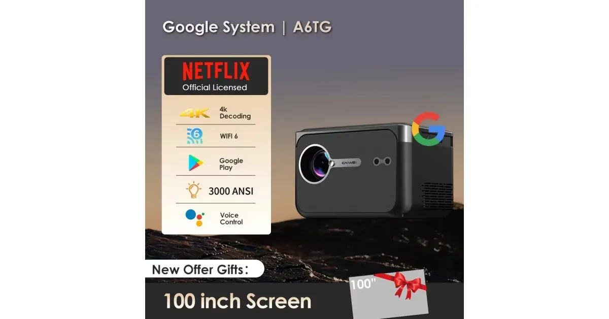 מקרן גוגל TV נייד EUG 4K