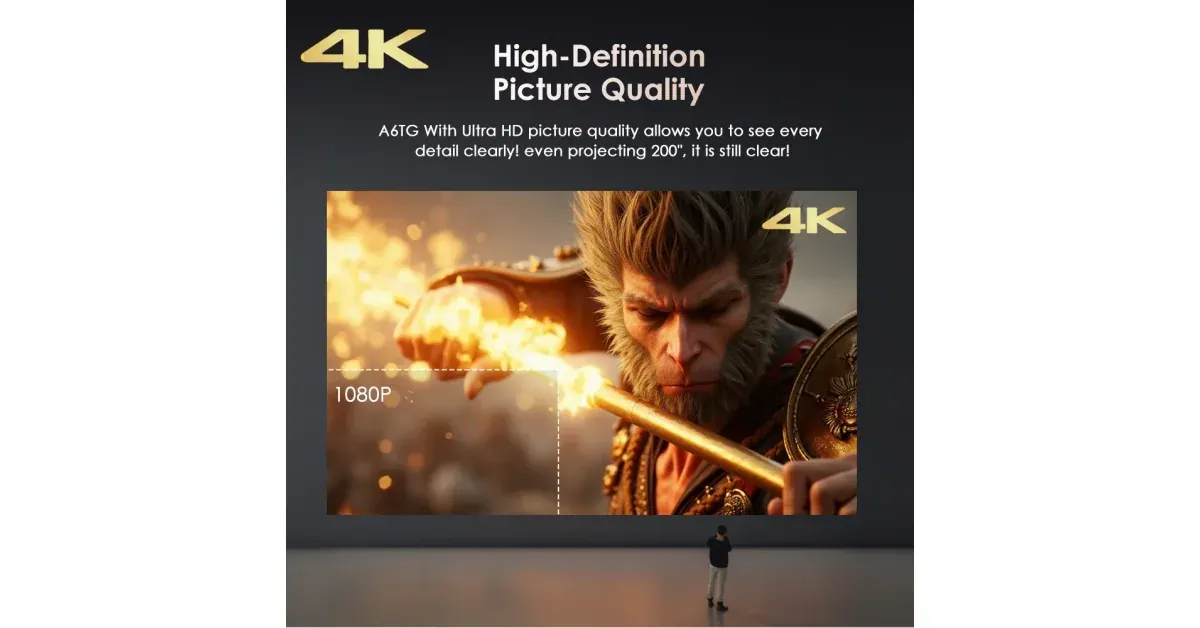 מקרן גוגל TV נייד EUG 4K