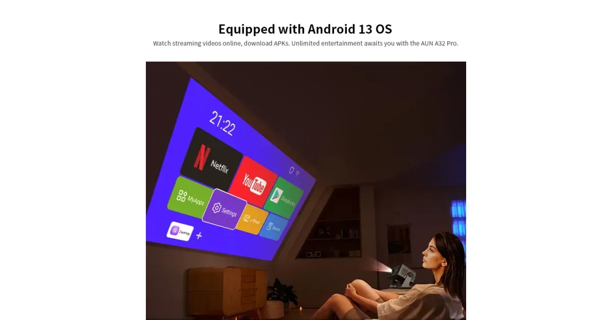 מקרן AUN A32 Pro לבית