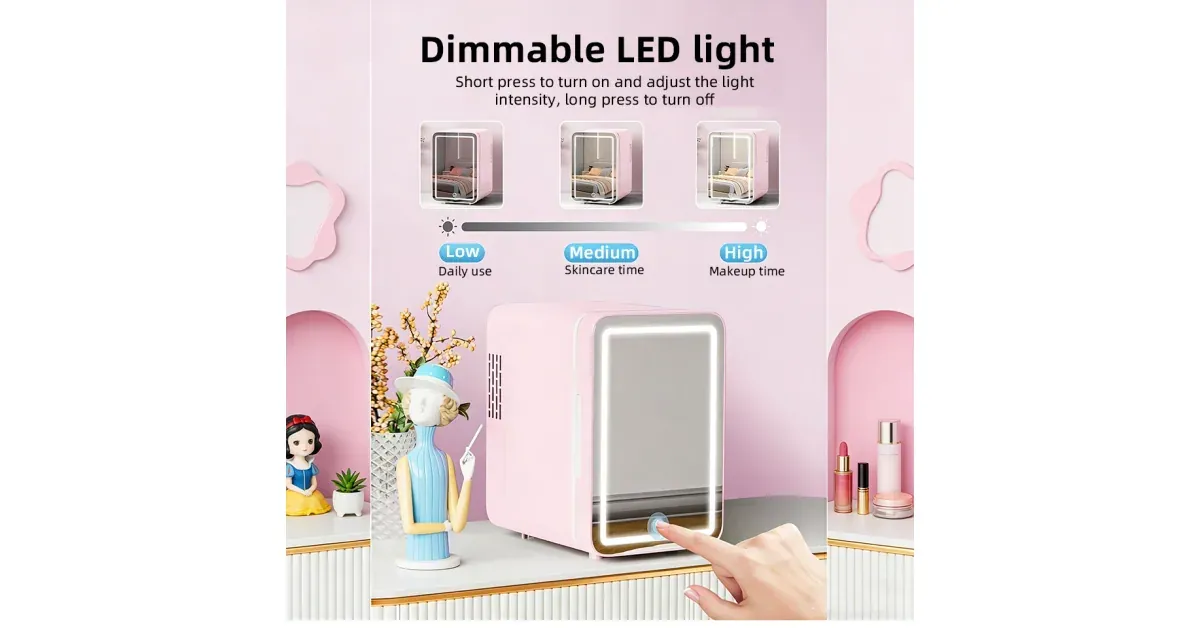 מקרר האיפור מראה LED 6 ל׳