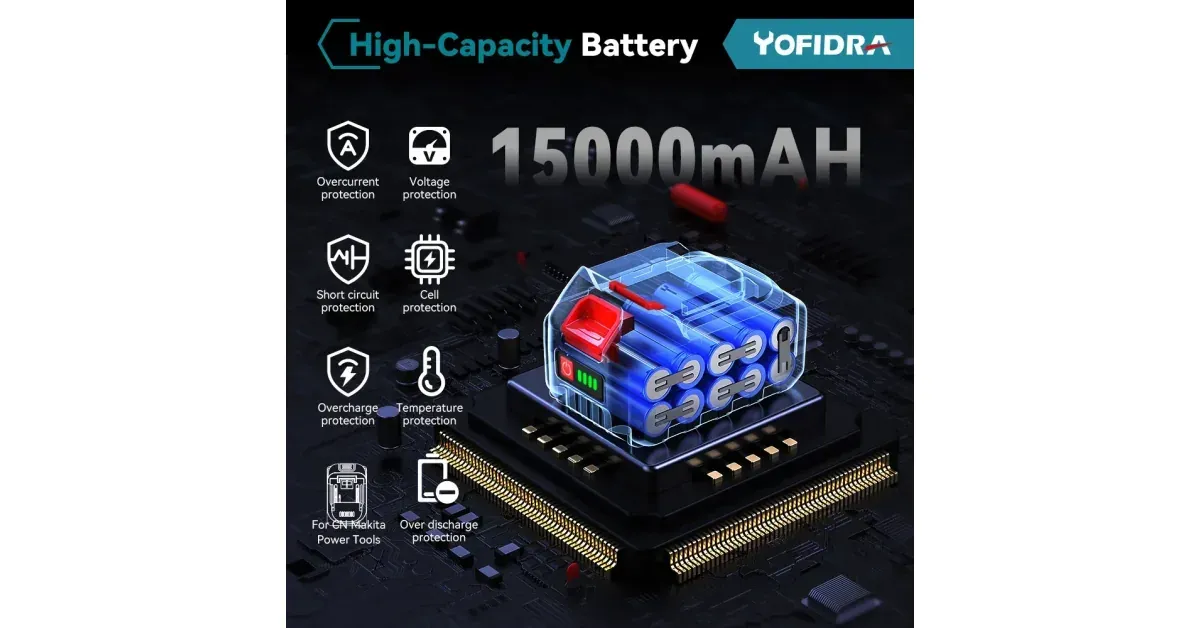 סוללת Yofidra 18V לכלי עבודה