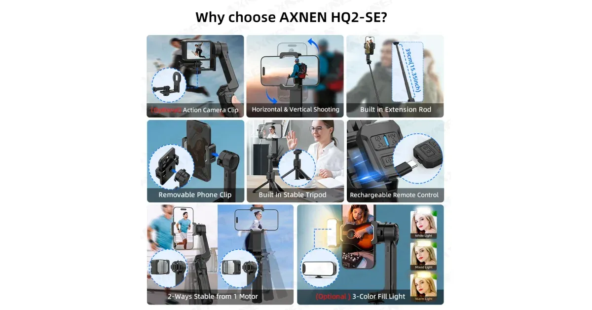 סטבילייזר HQ2 לסלפי וגימבל ידני