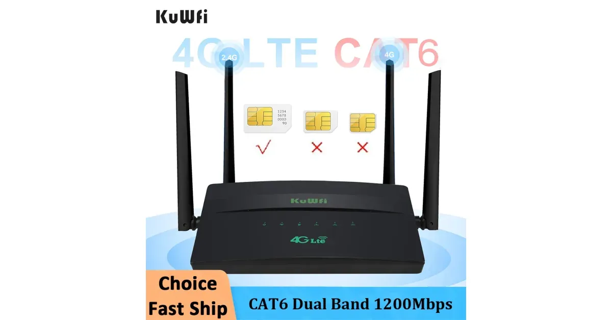 ראוטר KuWFi 4G דו-פס