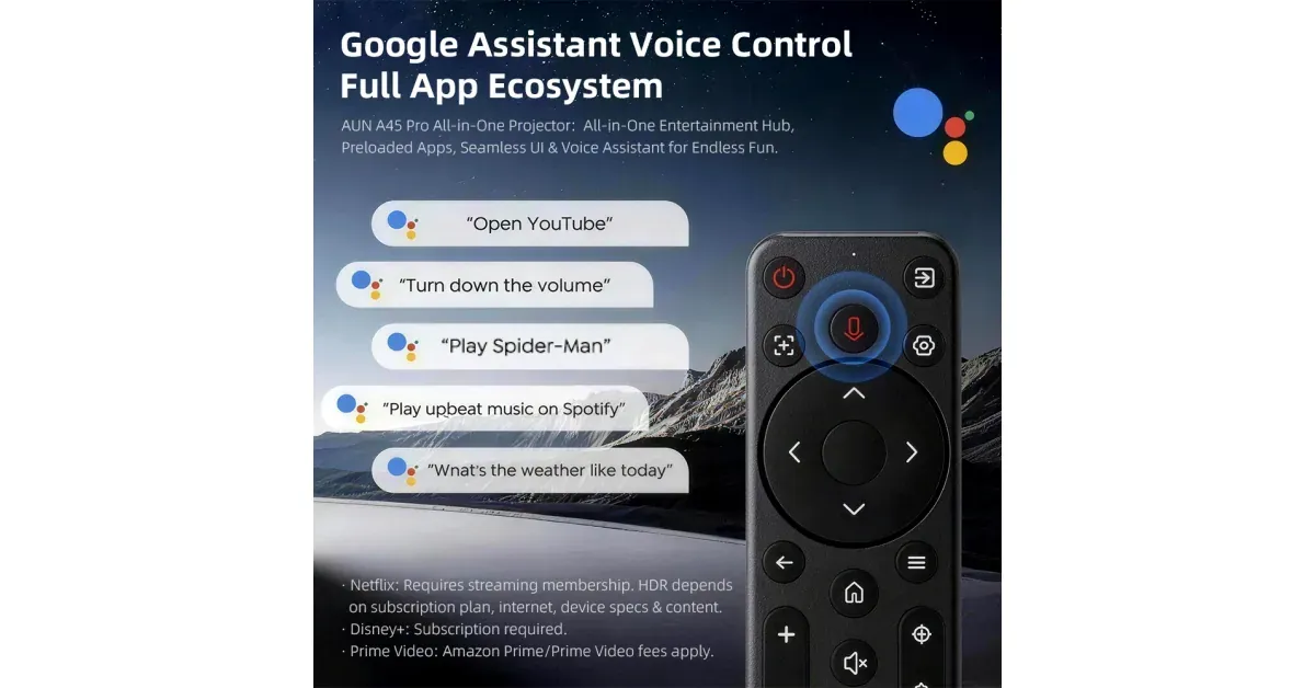 AUN A45 Pro - מקרן גוגל טיוי 1080p