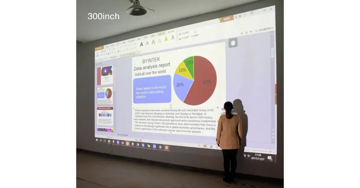 BYINTEK K201 - מקרן 3300 לומן לעסק ולבית