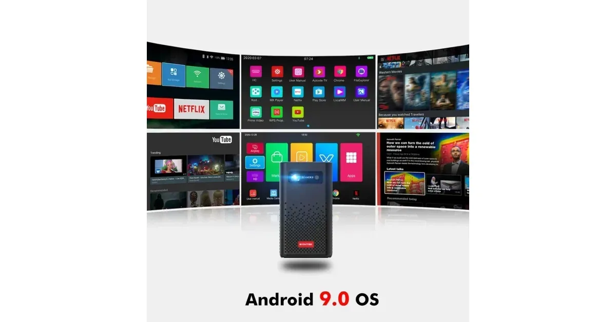 BYINTEK P20 מיני מקרן חכם