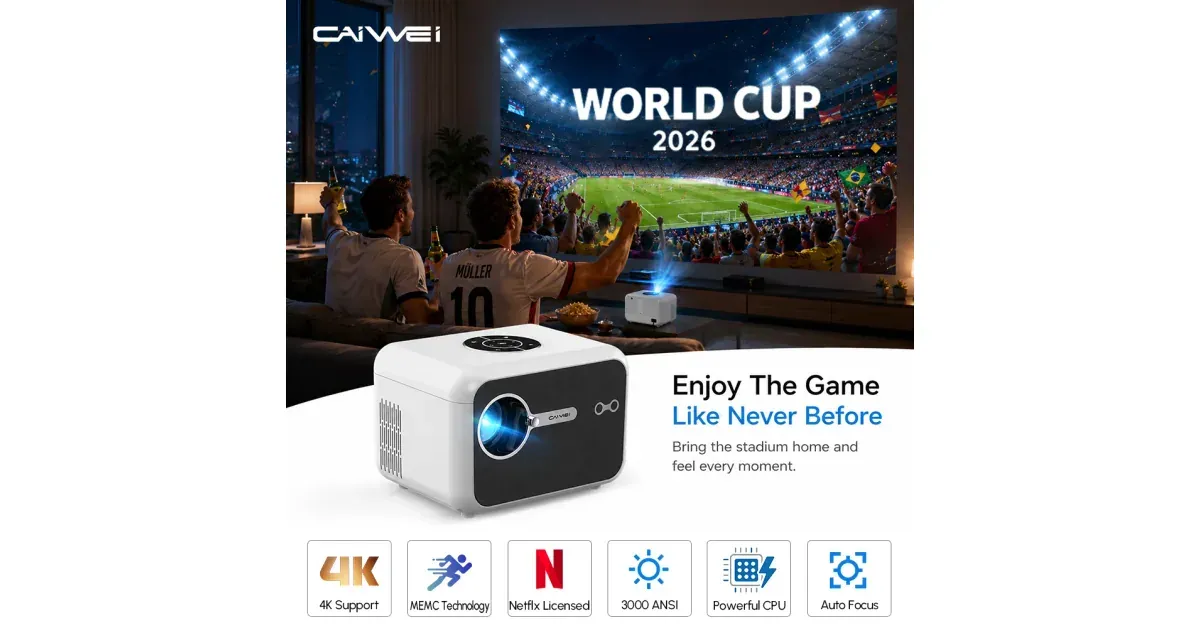 CAIWEI A6L - מקרן קולנוע חכם