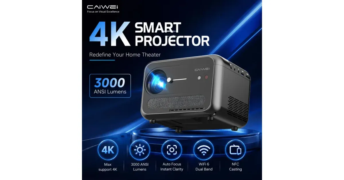 CAIWEI A6W - מקרן ביתי חכם