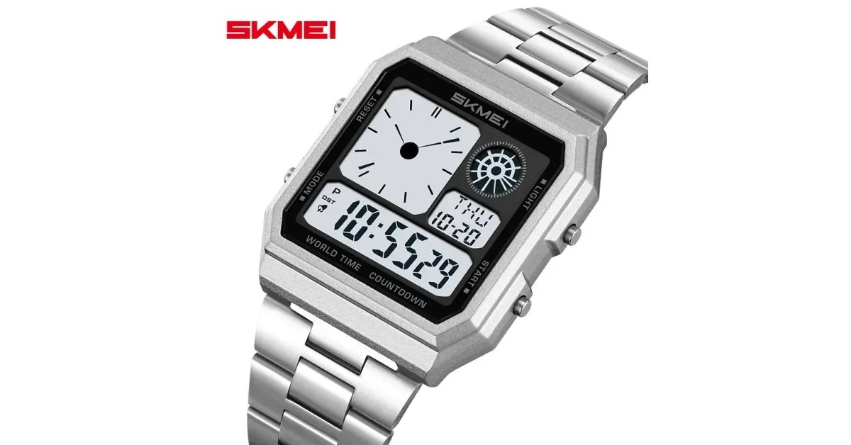 SKMEI 2353 דיגיטלי-רטרו פלדה