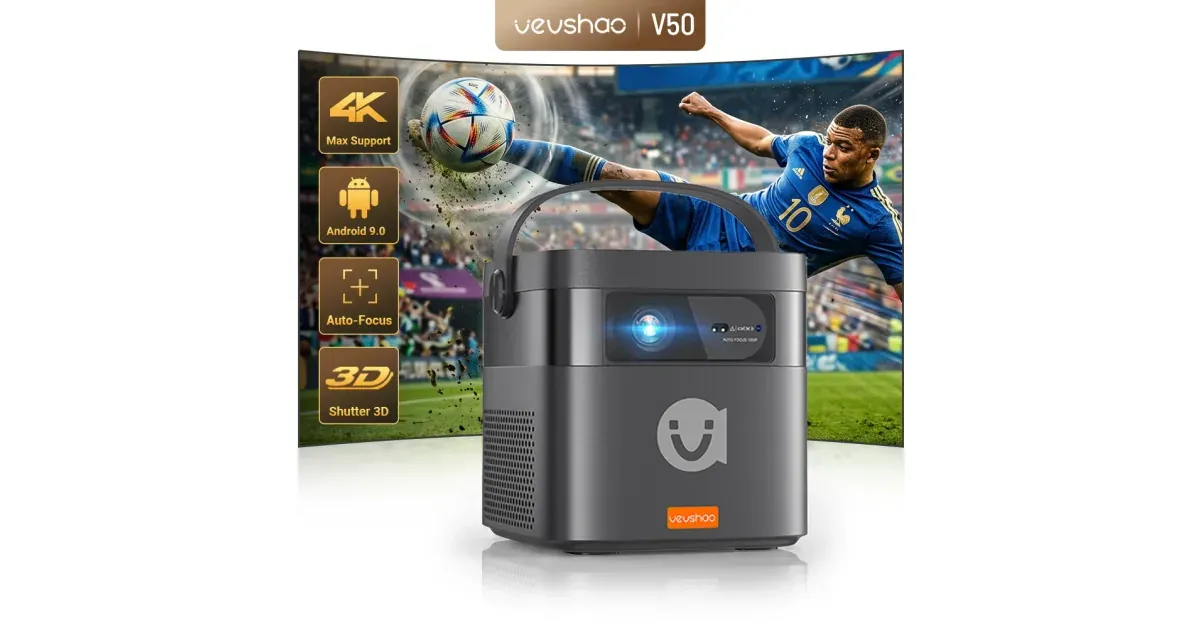 VEVSHAO V50 - מקרן DLP נייד חכם