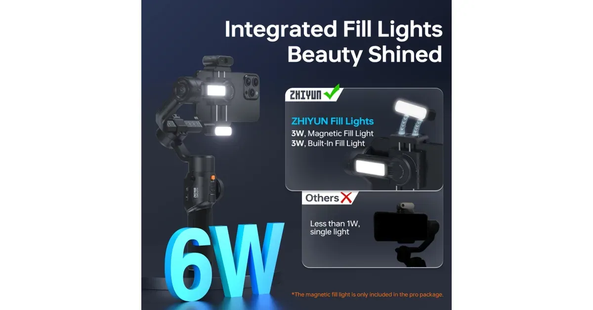 ZHIYUN Smooth 5S AI גימבל לטלפון