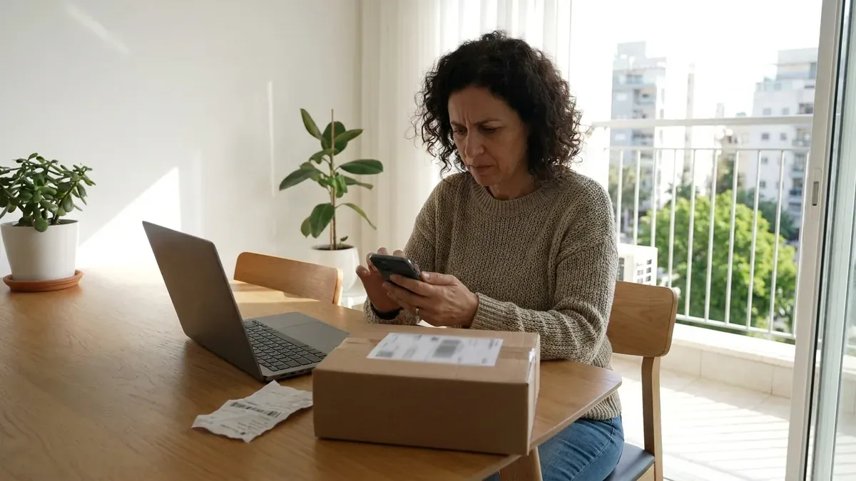 אלי אקספרס - תיקון כתובת למשלוח בטלפון