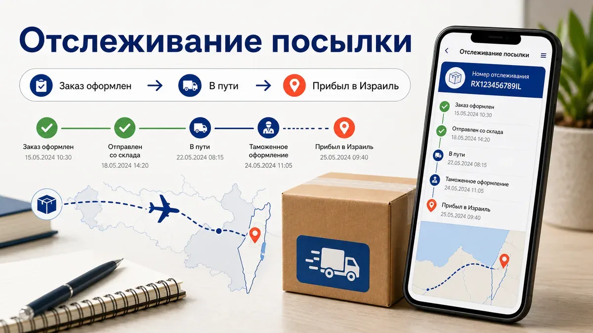 Отслеживание посылки AliExpress в Израиль по статусам доставки