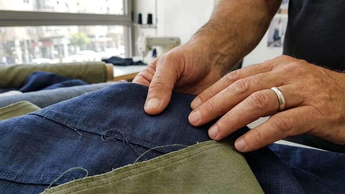 איכות בדים בגדי גברים בבדיקה מקרוב
