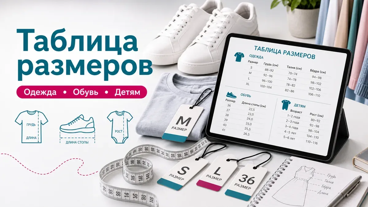 Таблица размеров AliExpress на русском - одежда, обувь и детские размеры