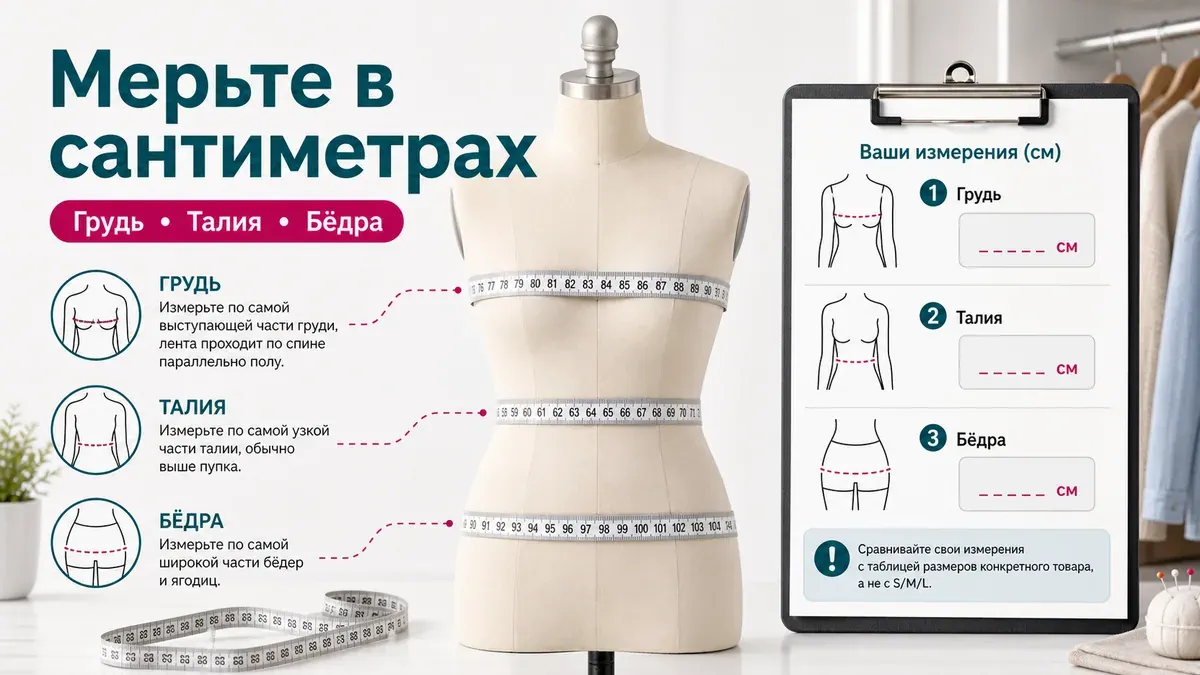 Как снять мерки в сантиметрах для выбора размера AliExpress