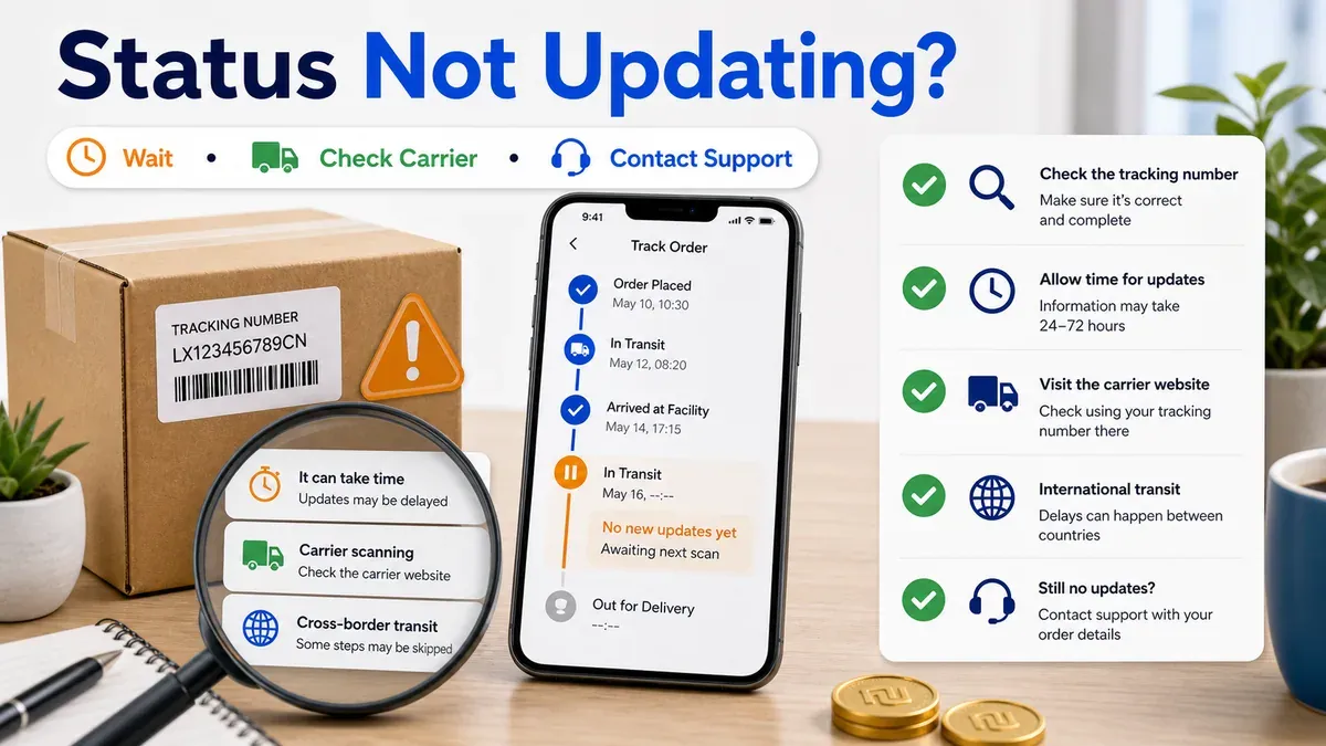 AliExpress tracking status not updating - check carrier and contact support