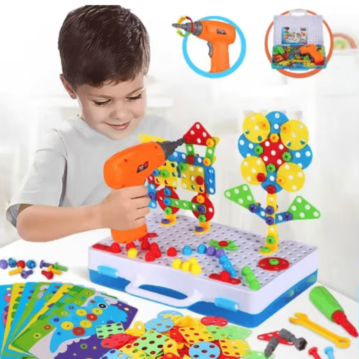 ערכת צעצועים חינוכית לילדים - מקדחה וכלי עבודה