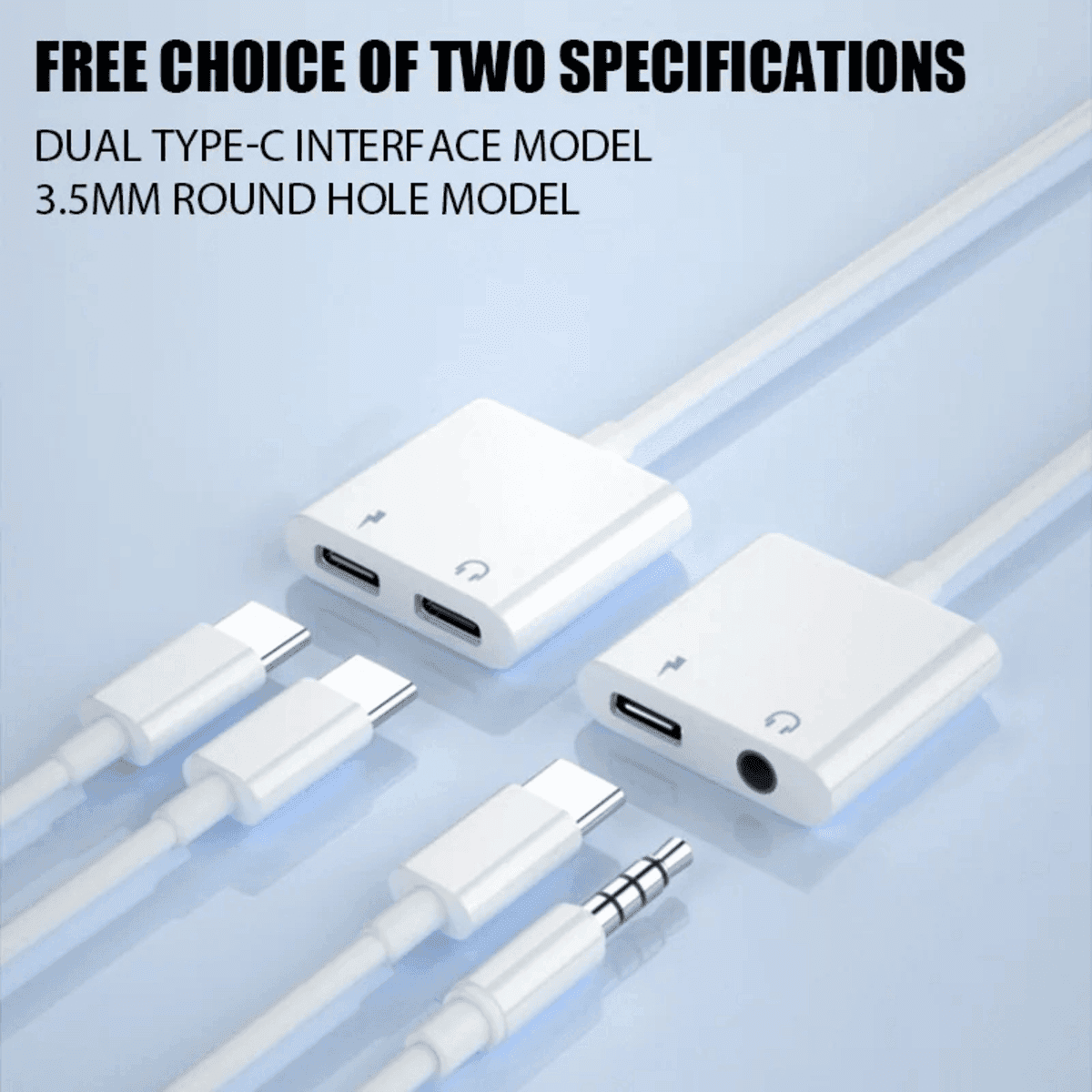 מתאם USB Type-C ל-3.5 מ"מ לאוזניות עם טעינה מהירה למכשירי iPhone, Samsung, Xiaomi