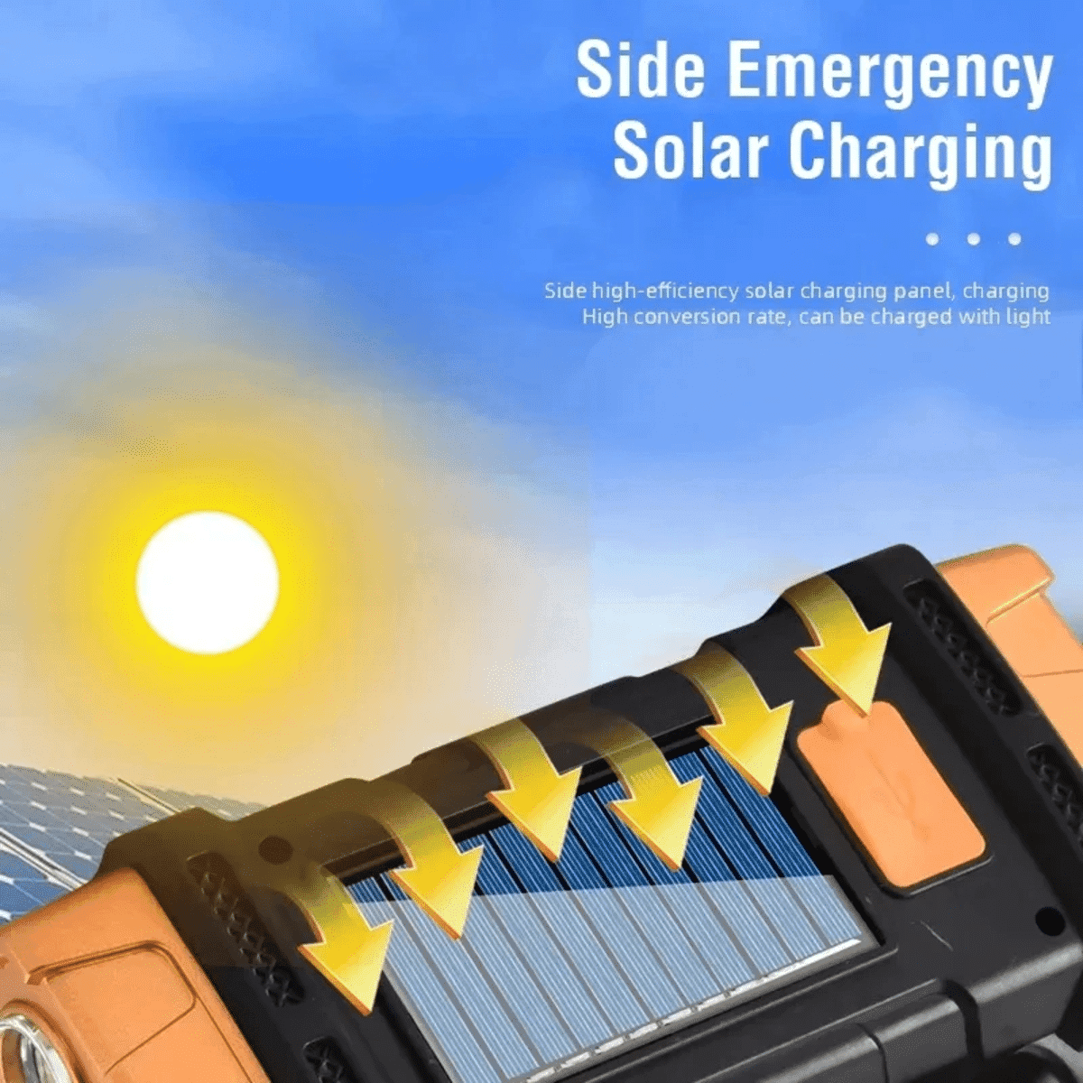 פנס חירום סולארי עוצמתי SolarGlow