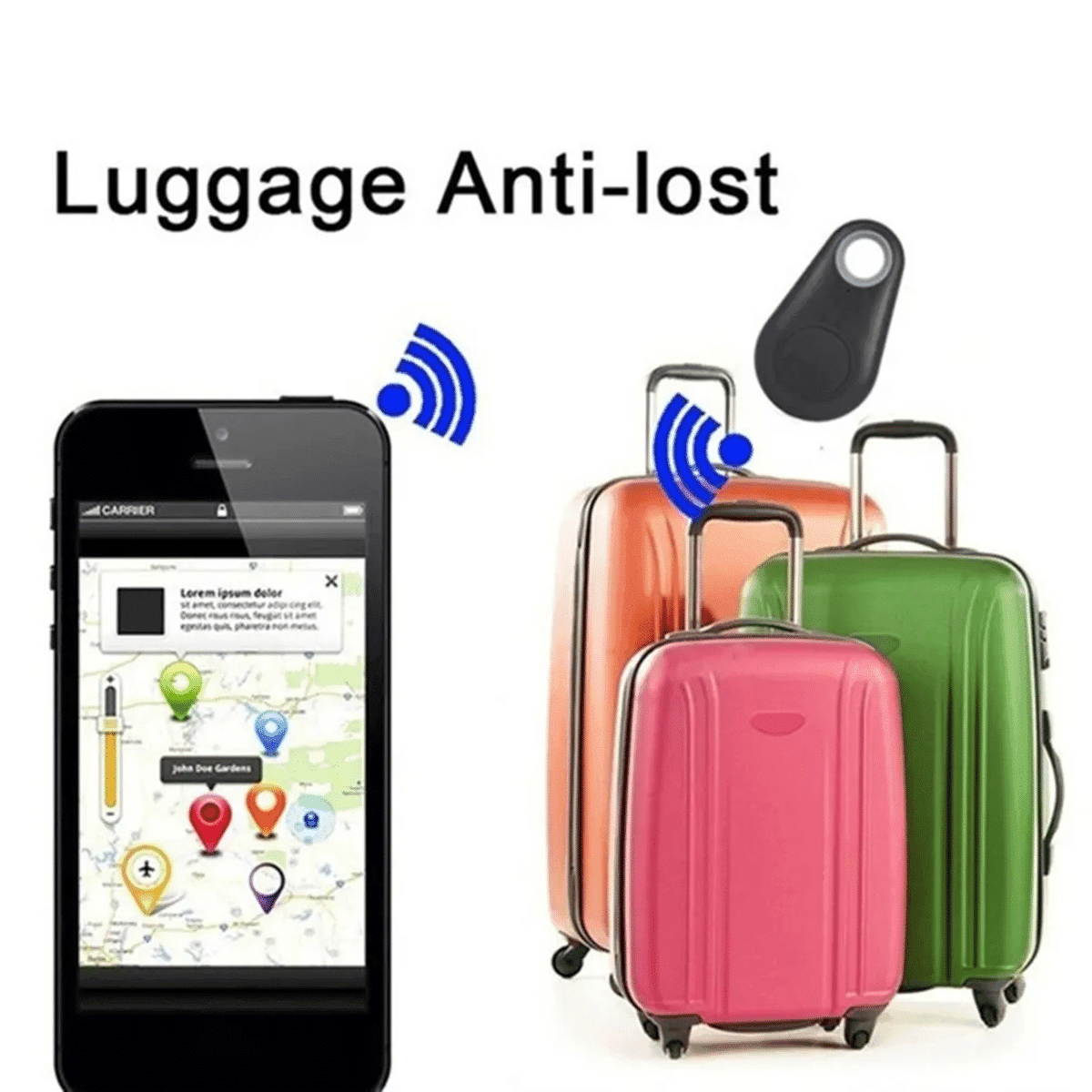תג חכם לאיתור ילדים, חיות מחמד וחפצים עם Bluetooth – מעקב קל עד 30 מטרים