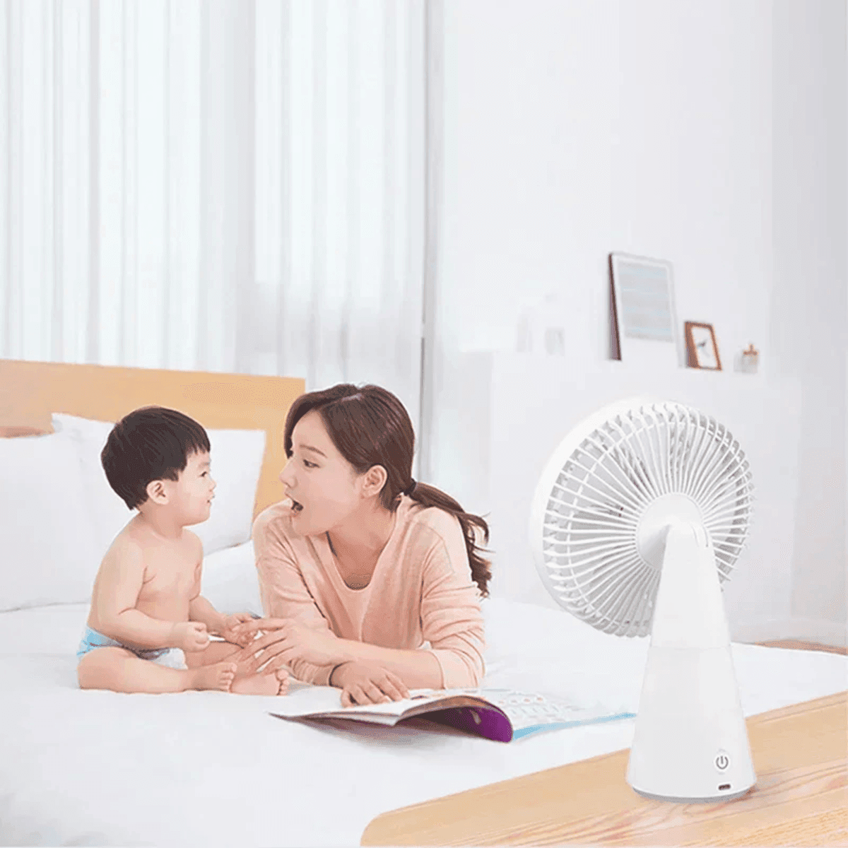 מאוורר שולחני נייד נטען Xiaomi Mijia – פתרון קירור נייד ועוצמתי