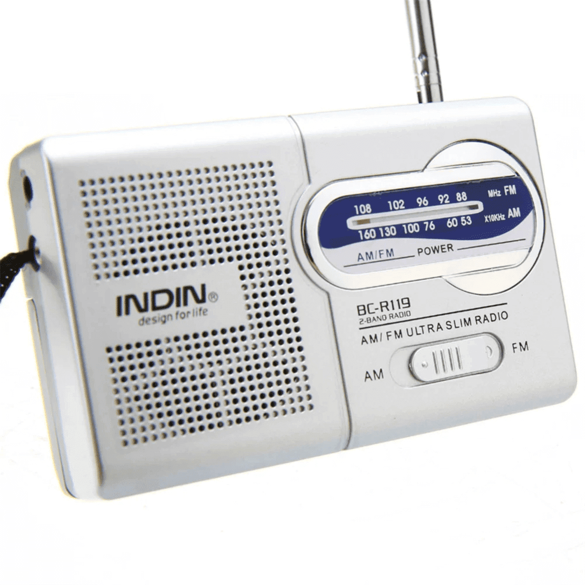 רדיו טרנזיסטור AM/FM נייד עם אנטנה טלסקופית