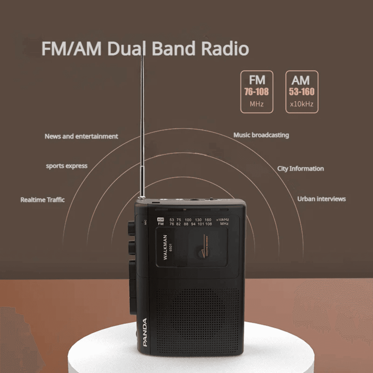 נגן ווקמן קסטות עם רדיו AM/FM ופונקציית הקלטה – נוסטלגיה עם איכות חדשה