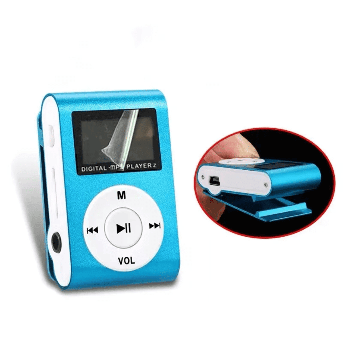 מיני נגן מוסיקה MP3 עם אוזניות ותמיכה בכרטיס זיכרון