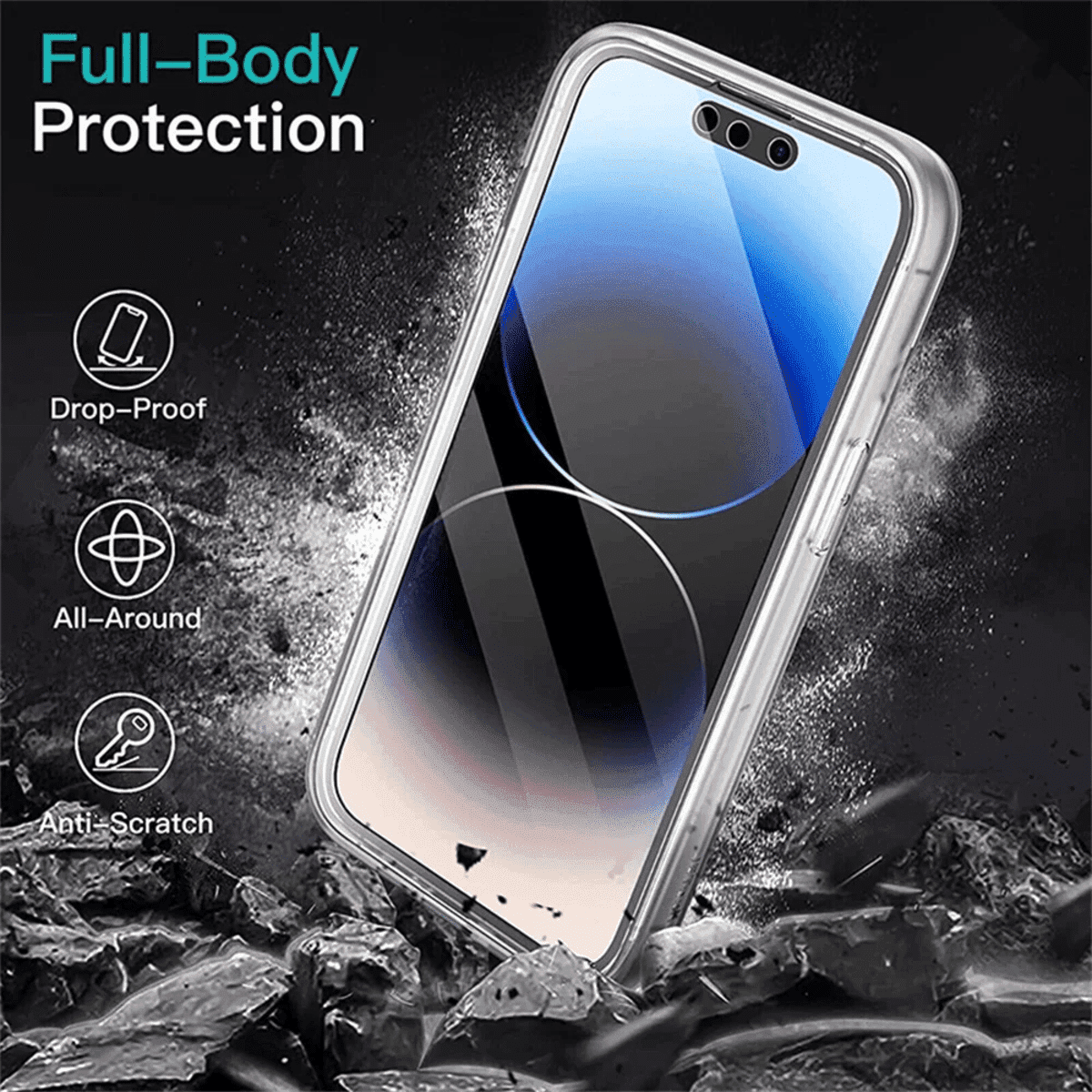 כיסוי מגן Shockproof לאייפון - עמיד ואינו מצהיב