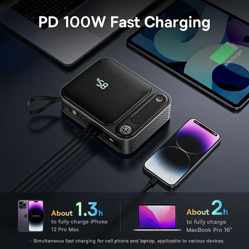 מצבר עזר להתנעת רכב 26800mAh