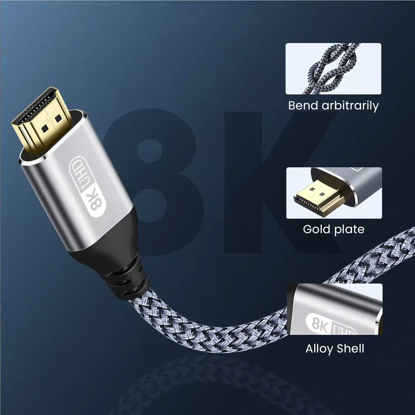 כבל HDMI 8K פרימיום