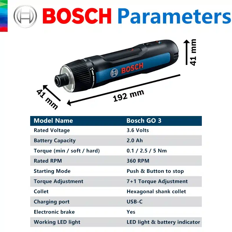 מברגה אלחוטית Bosch Go 3