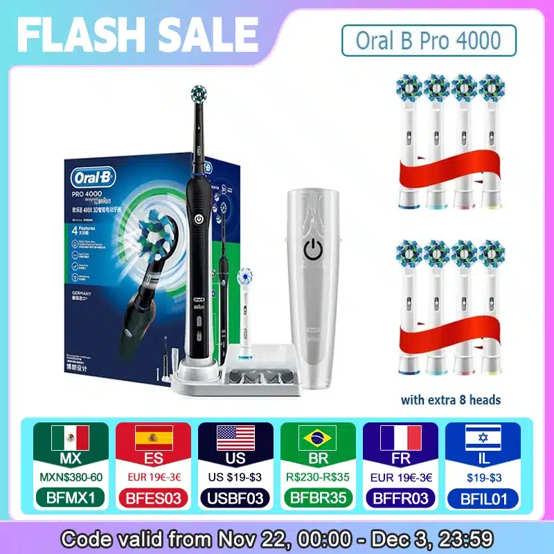 מברשת שיניים חשמלית Oral-B Pro 4000