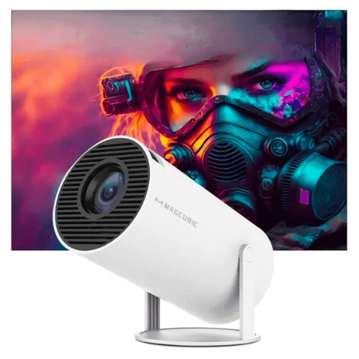מקרן נייד 4K עם מסך קיר HY300
