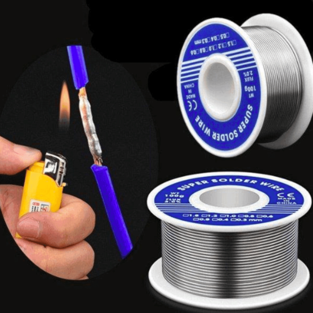 חוט הלחמה אלקטרוני עם ליבת Rosin לריתוך אלקטרוניקה ותיקונים ביתיים