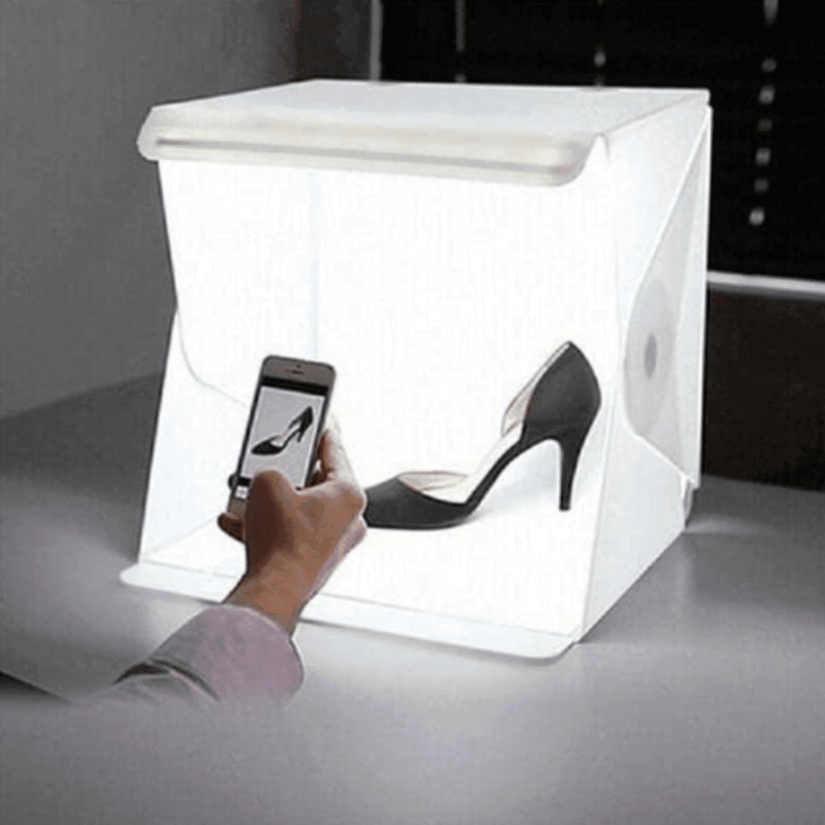 מיני Softbox מתקפל עם תאורת LED לצילום וידאו וסטודיו