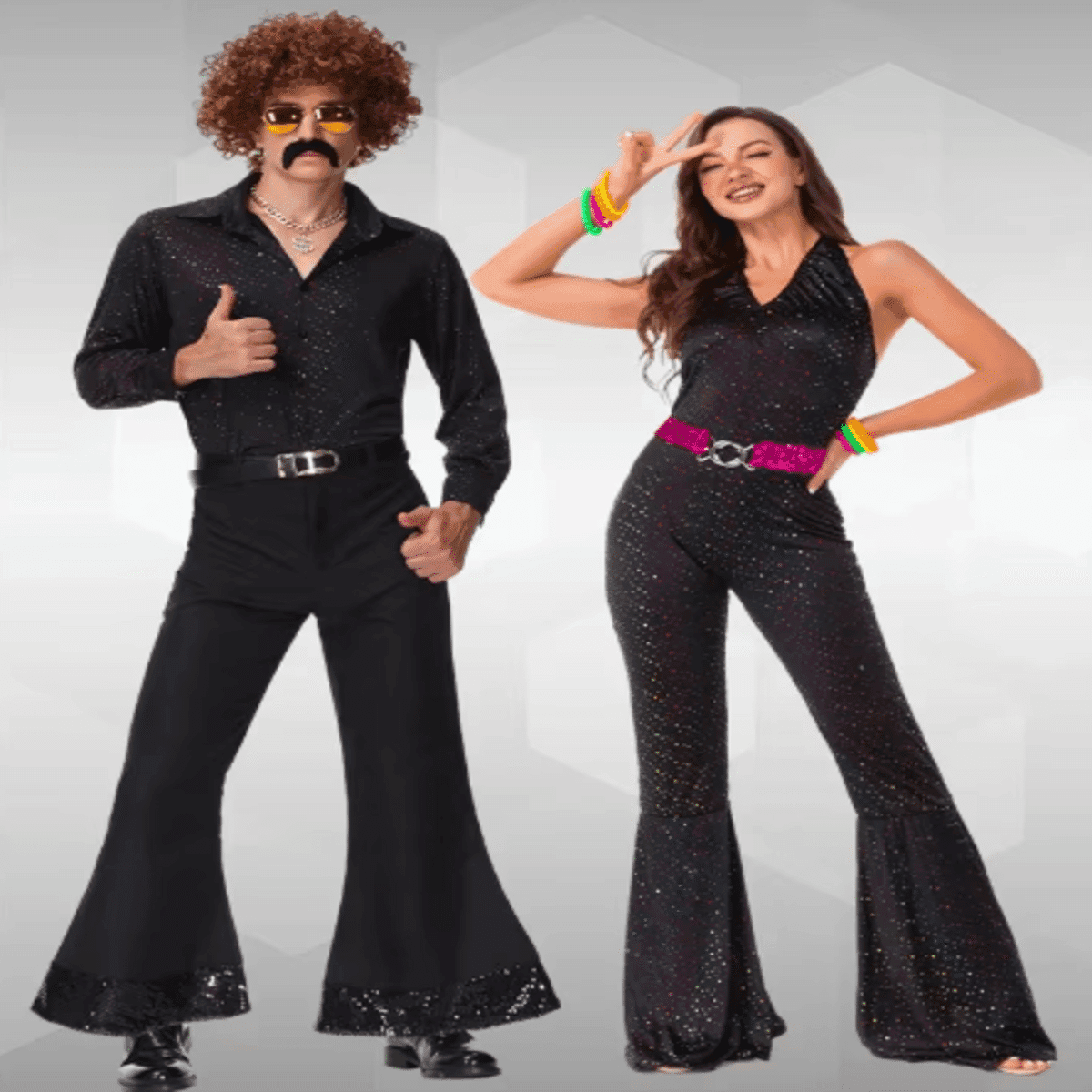 תחפושת זוגית דיסקו וינטג' שנות ה-80