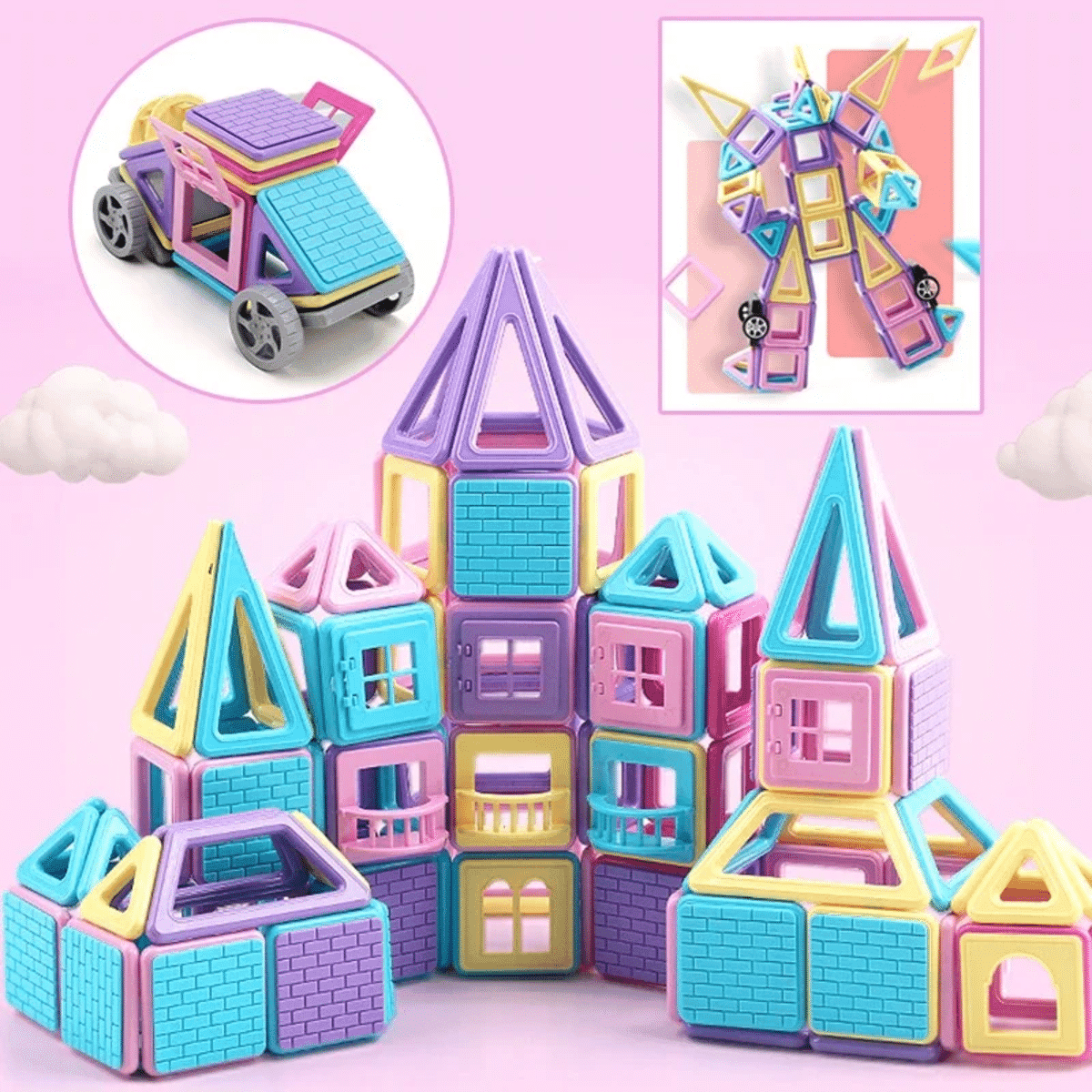 ערכת משחק מגנטים 3D לילדים