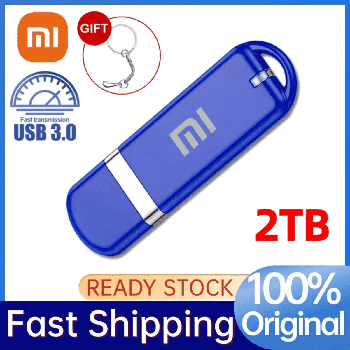 דיסק און קי מתכת Xiaomi 2TB עם USB 3.1