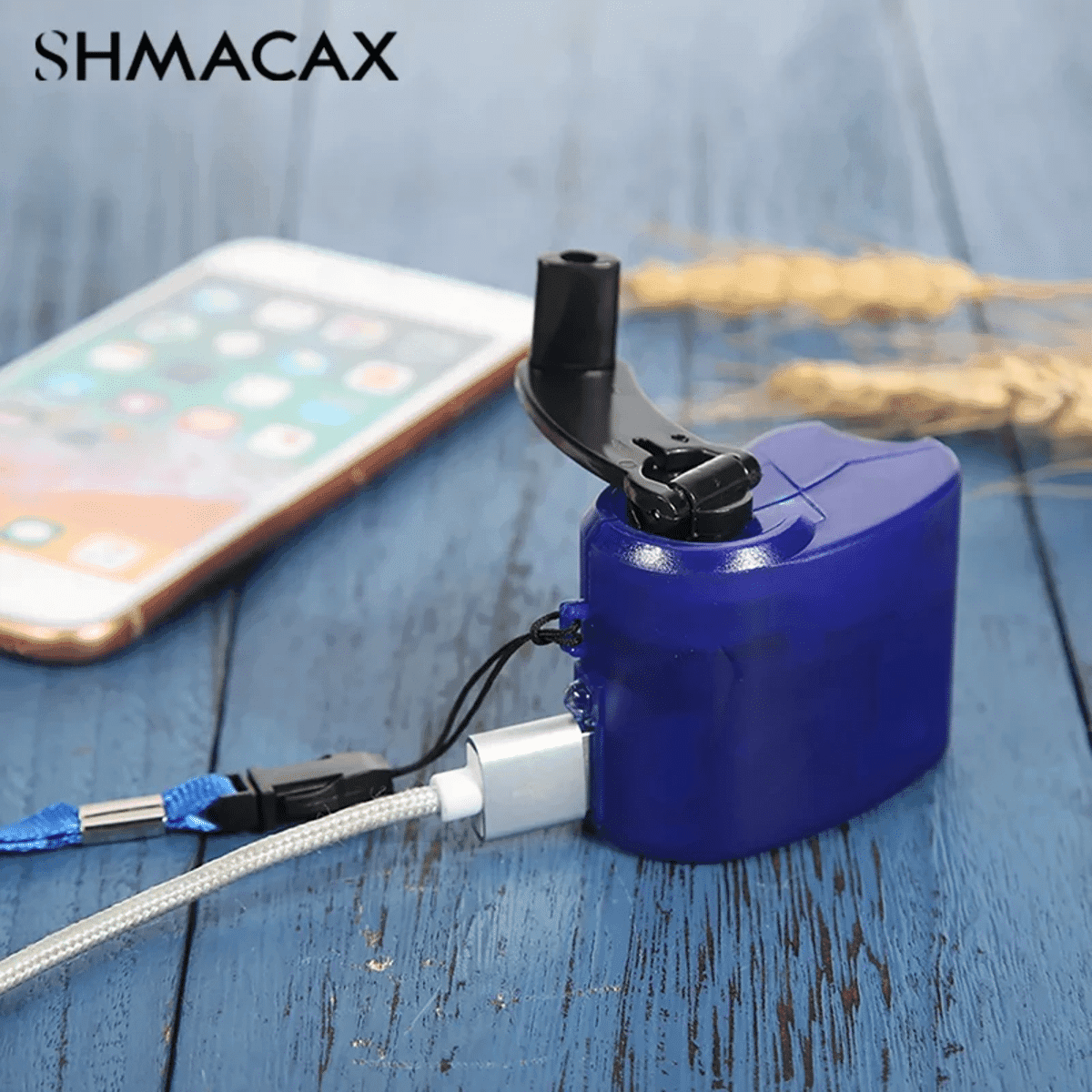 מטען חירום ידני עם ארכובה לדינמו 5.5V