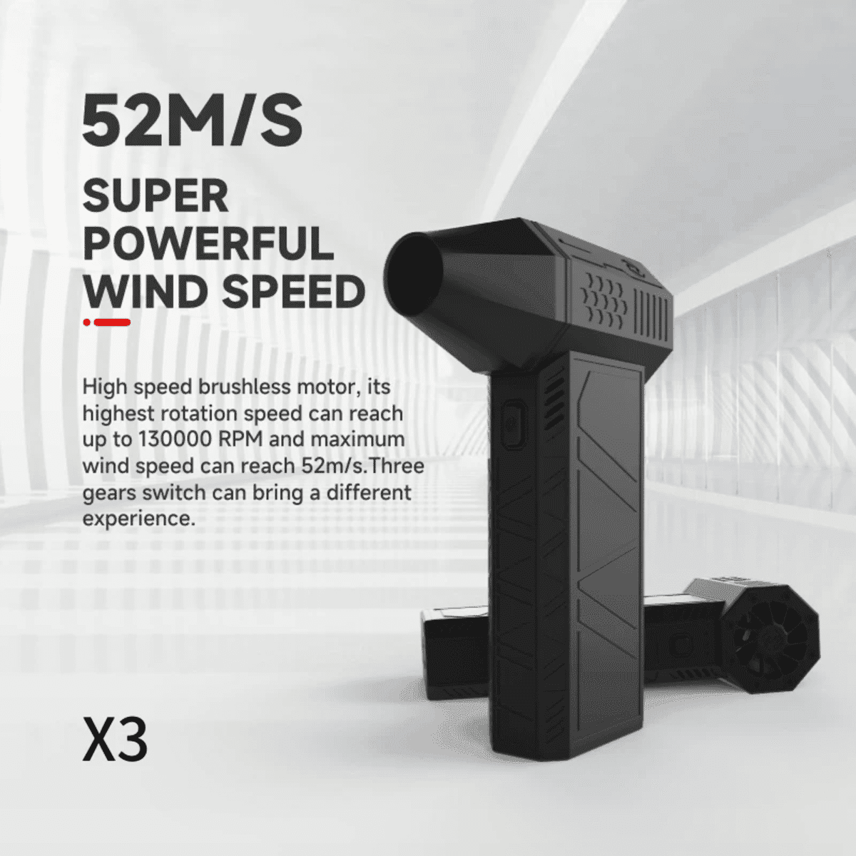 מאוורר טורבו תעשייתי Amnvolt x3