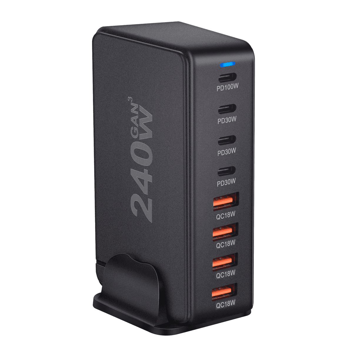 מטען שולחני 240W עם 8 יציאות USB מהירות