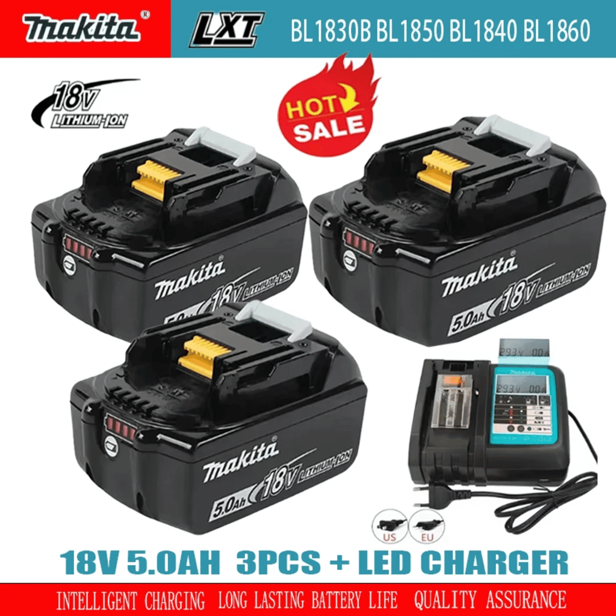 סוללת מאקיטה 18V נטענת